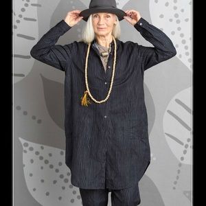 Gudrun Sjödén “Wood” Long Shirt/Tunic/Shirt Dress